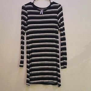 JB&EB, PS, Black and White Horizontal Stripe, Long Shirt.